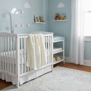 Baby Blanket White Crochet